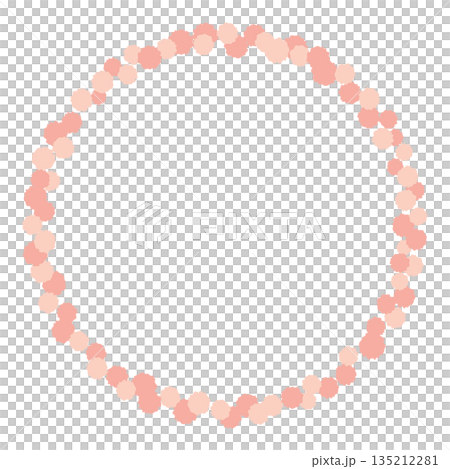 粉紅色可愛小花圓形相框材質 粉紅色可愛小花圓形相框材質 135212281