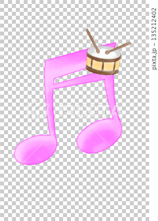 太鼓の付いた音符 135212402