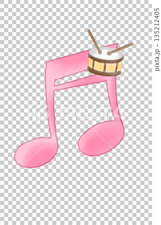 太鼓の付いた音符 太鼓の付いた音符 135212405