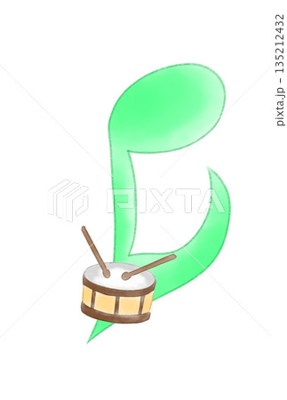 太鼓の付いた音符 太鼓の付いた音符 135212432