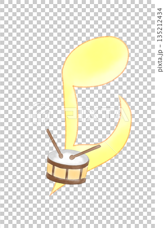 Musical notes with drums Musical notes with drums 135212434