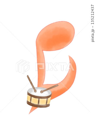 太鼓の付いた音符 135212437