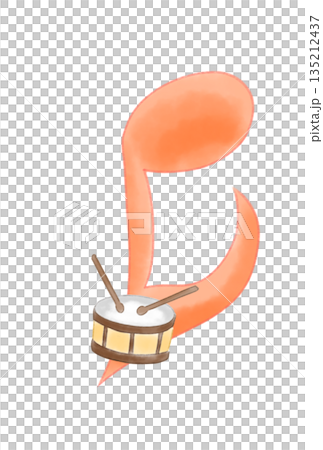 太鼓の付いた音符 135212437