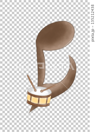 Musical notes with drums 135212438