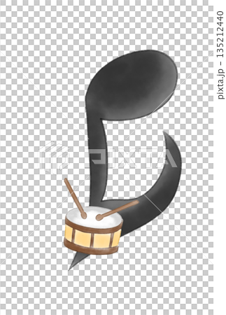太鼓の付いた音符 太鼓の付いた音符 135212440