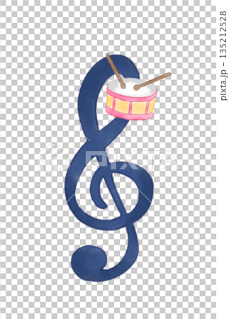 太鼓の付いた音符 135212528