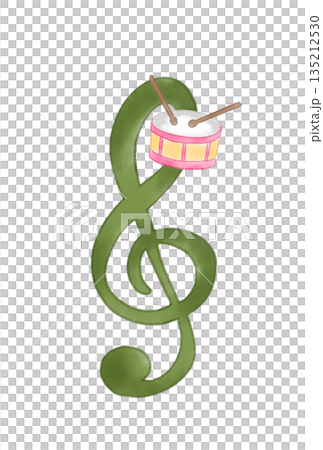 太鼓の付いた音符 135212530
