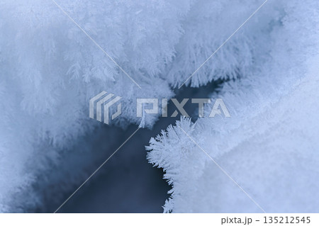 静寂の中で成長する氷晶の世界 135212545
