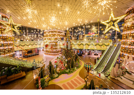 ソウルのピョルマダン図書館のイルミネーション 135212610