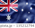 Australia national flag with union jack and southern cross stars. 135212794