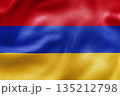 Armenia national flag with horizontal red blue orange stripes. 135212798