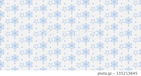 Winter Snowflake Pattern Seamless Background Winter Snowflake Pattern Seamless Background 135213645