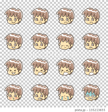 男孩臉部表情套裝 男孩臉部表情套裝 135213655