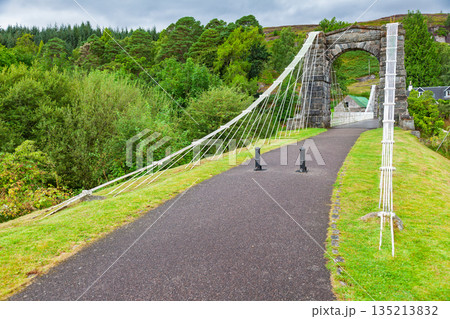 Bridge of Oich suspension footbridge near Aberchalder Scotland 135213832
