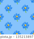 seamless pattern with daisy flowers 135213897