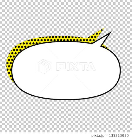 Simple speech bubble illustration, horizontal, oval Simple speech bubble illustration, horizontal, oval 135213950