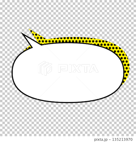 Simple speech bubble illustration, horizontal, oval Simple speech bubble illustration, horizontal, oval 135213970