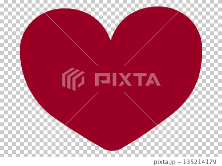 可愛的紅色愛心符號插圖 135214179