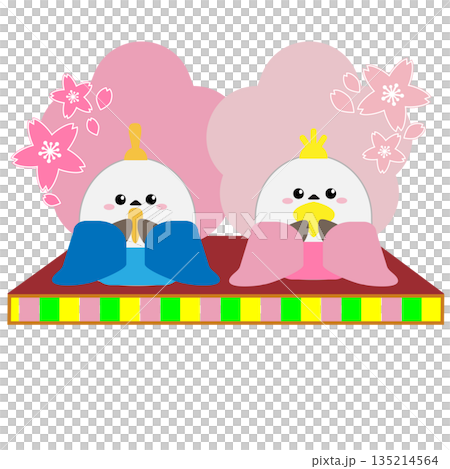 長尾山雀女兒節插圖 135214564