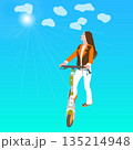 Girl Electric Scooter Outdoor 135214948