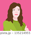 Brunette Girl Portrait Green Sweater 135214955