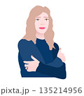 Girl in Blue Sweater Portrait 135214956