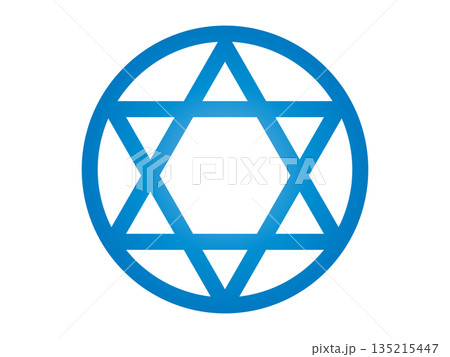 六芒星のイラスト素材 135215447