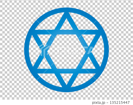 六芒星のイラスト素材 135215447