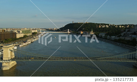 Budapest city and Danube river 135217735