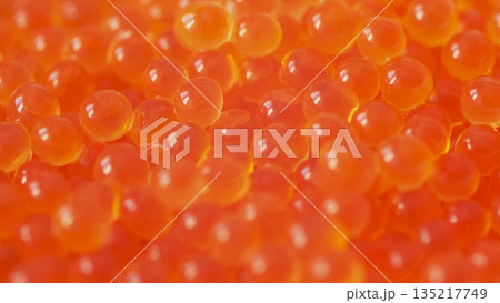 Red caviar closeup macro view 135217749