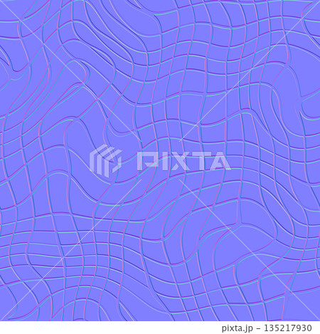 Wavy Square Grid Normal Map for 3D Material Texturing 135217930