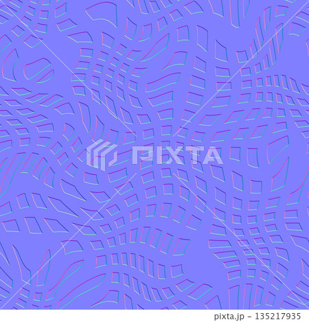 Seamless Distorted Geometric Grid Normal Map for 3D Modeling 135217935