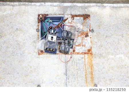 Electrical equipment damaged by corrosion from volcanic environment. Electrical equipment damaged by corrosion from volcanic environment. 135218250