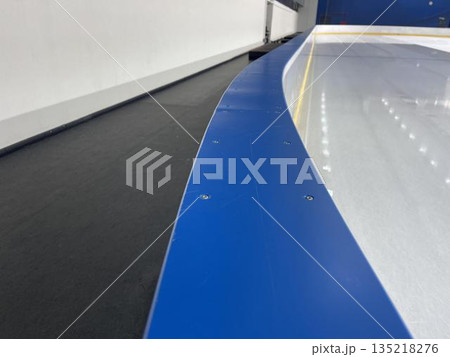 ice arena board in empty ice stadium ice arena board in empty ice stadium 135218276