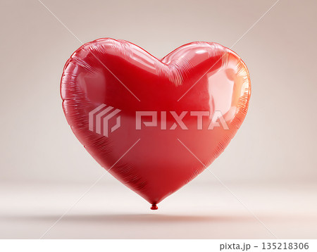 Red heart shaped balloon floats, perfect for Valentine's Day Red heart shaped balloon floats, perfect for Valentine's Day 135218306