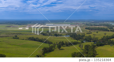 Aerial photograph of the Western Sydney International Airport freight centre Aerial photograph of the Western Sydney International Airport freight centre 135218364