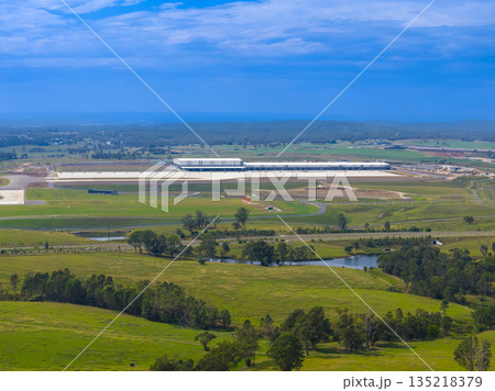 Aerial photograph of the Western Sydney International Airport freight centre Aerial photograph of the Western Sydney International Airport freight centre 135218379