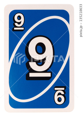 card play kid nine color blue isolated on white background card play kid nine color blue isolated on white background 135218633