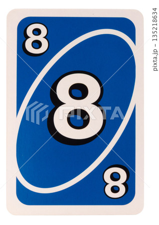 card play kid eight color blue isolated on white background card play kid eight color blue isolated on white background 135218634