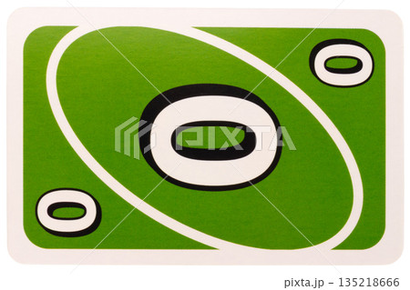 card game color green zero isolated on white background 135218666