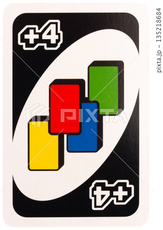 card play kid plus four isolated on white background 135218684