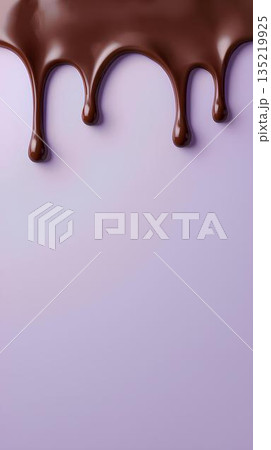 背景素材_溶けたチョコレート(紫色背景) 背景素材_溶けたチョコレート(紫色背景) 135219925