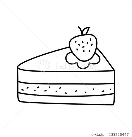 Cake coloring page 135220447