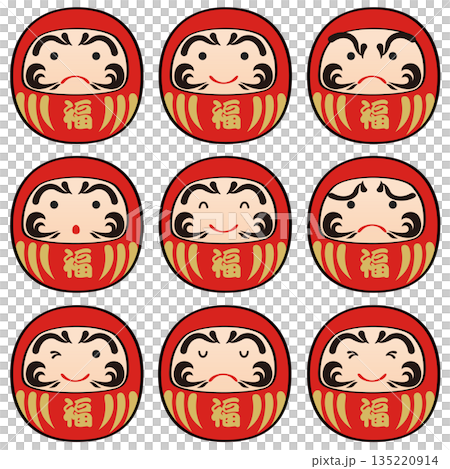 Illustration of daruma 135220914