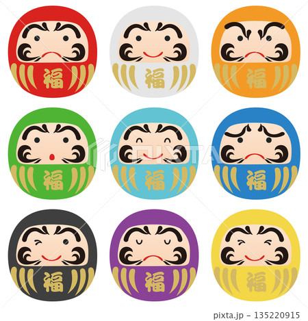 だるまのイラスト 135220915