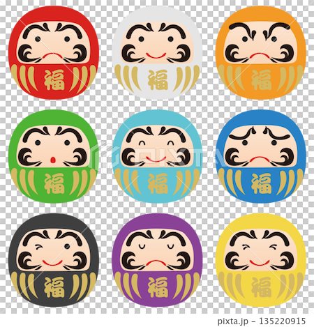 だるまのイラスト 135220915