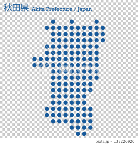 Vector illustration map of Japan: Akita prefecture map Vector illustration map of Japan: Akita prefecture map 135220920