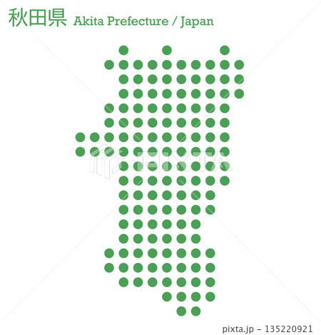 日本のベクターイラスト地図素材：秋田県全体地図 135220921