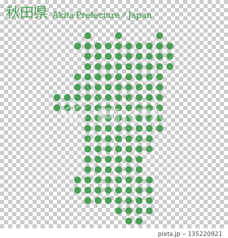 日本のベクターイラスト地図素材：秋田県全体地図 135220921