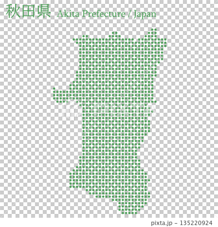 日本のベクターイラスト地図素材：秋田県全体地図 135220924